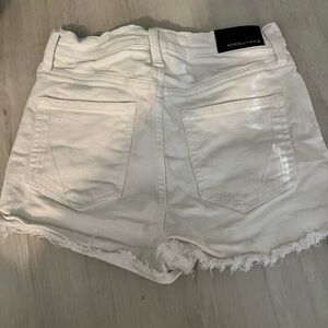 White jean shorts